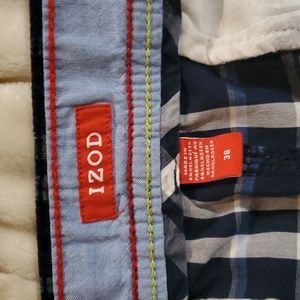 38w izod golf pants blue and white 100% cotton